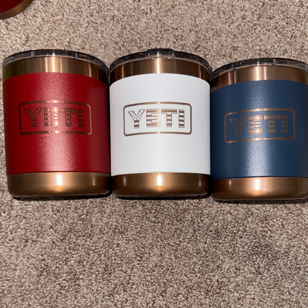 NWT Folds of Honor Yeti Rambler Trio in Red, White, and Blue